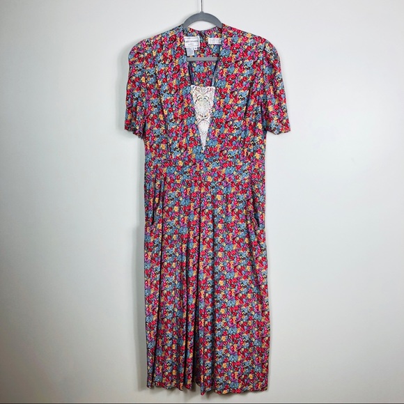 Vintage Karin Stevens Blossom Prairie Dress - Picture 9 of 13